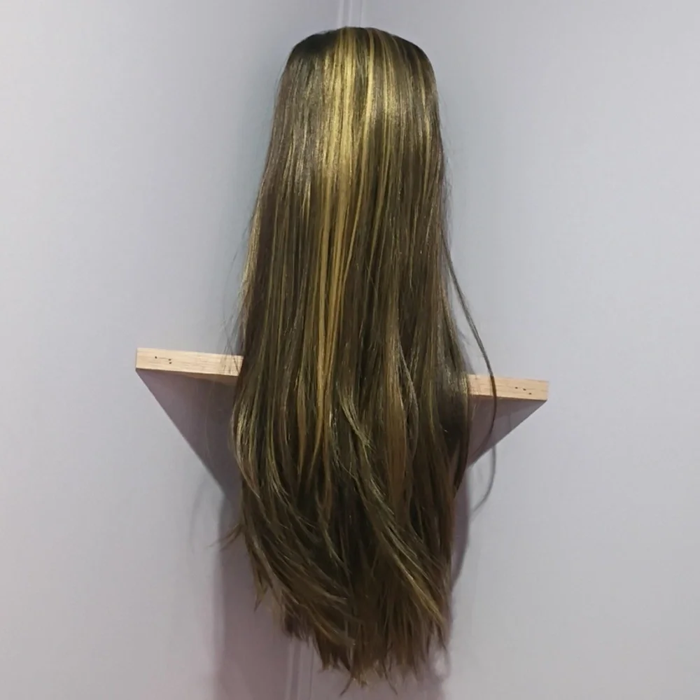 20” Straight Headband Wig • Brown Highlight • Put-On-and-Go Synthetic Wig (4/27)
